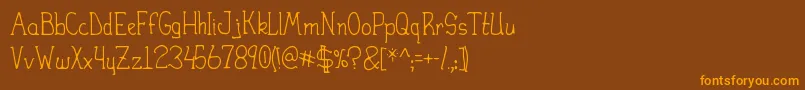 fuente HeiranySlight – Fuentes Naranjas Sobre Fondo Marrón