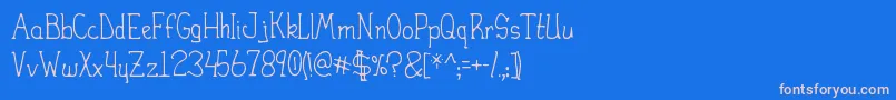 HeiranySlight Font – Pink Fonts on Blue Background
