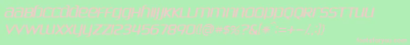 PhoenixSansItalic Font – Pink Fonts on Green Background