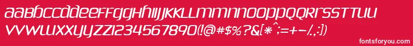 PhoenixSansItalic Font – White Fonts on Red Background