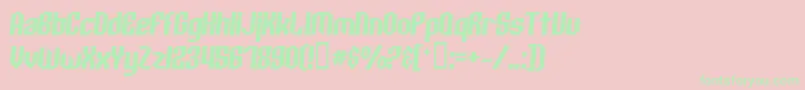 ArcheryBlackItalic Font – Green Fonts on Pink Background