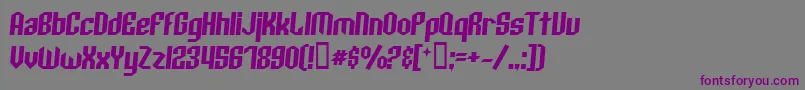 ArcheryBlackItalic Font – Purple Fonts on Gray Background