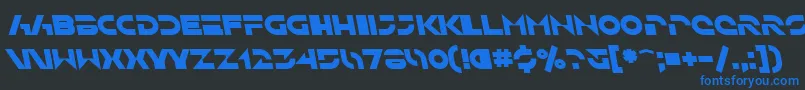 SfSolarSailerBoldItalic Font – Blue Fonts on Black Background