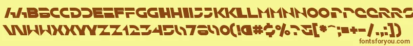 SfSolarSailerBoldItalic Font – Brown Fonts on Yellow Background
