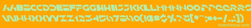 SfSolarSailerBoldItalic Font – Green Fonts on Orange Background