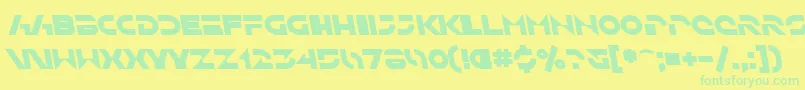 SfSolarSailerBoldItalic Font – Green Fonts on Yellow Background