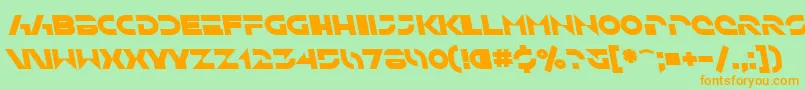 SfSolarSailerBoldItalic Font – Orange Fonts on Green Background