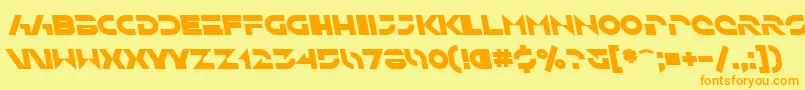 SfSolarSailerBoldItalic Font – Orange Fonts on Yellow Background