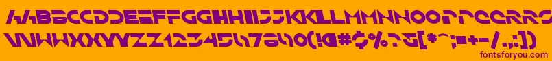 SfSolarSailerBoldItalic Font – Purple Fonts on Orange Background