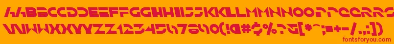 SfSolarSailerBoldItalic Font – Red Fonts on Orange Background