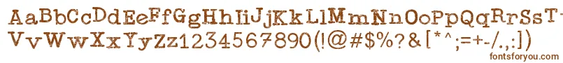 Шрифт TypewriterPress – коричневые шрифты на белом фоне