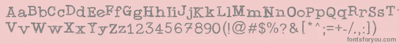 More about TypewriterPress Font TypewriterPress Font – Gray Fonts on Pink Background