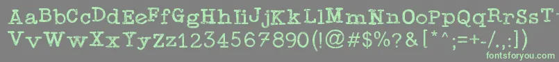 Подробнее о шрифте TypewriterPress Шрифт TypewriterPress – зелёные шрифты на сером фоне