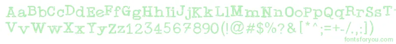 TypewriterPress-fontti – vihreät fontit valkoisella taustalla