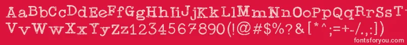 Шрифт TypewriterPress – розовые шрифты на красном фоне