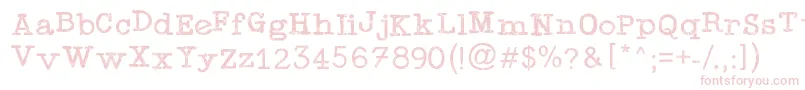 fuente TypewriterPress – Fuentes Rosadas Sobre Fondo Blanco