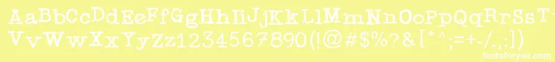fuente TypewriterPress – Fuentes Blancas Sobre Fondo Amarillo
