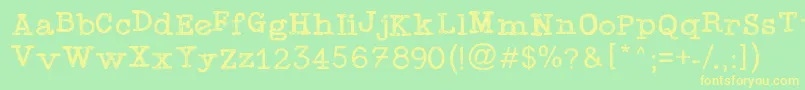 More about TypewriterPress Font TypewriterPress Font – Yellow Fonts on Green Background