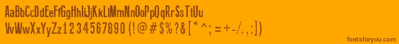 Police FineEroded – polices brunes sur fond orange