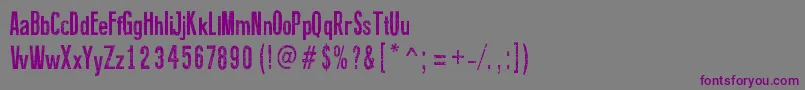 FineEroded Font – Purple Fonts on Gray Background