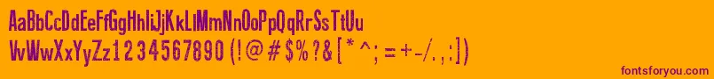 FineEroded Font – Purple Fonts on Orange Background