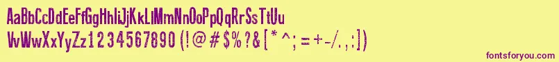 FineEroded Font – Purple Fonts on Yellow Background