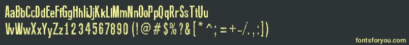 FineEroded Font – Yellow Fonts on Black Background