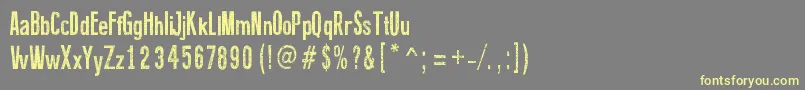 FineEroded Font – Yellow Fonts on Gray Background