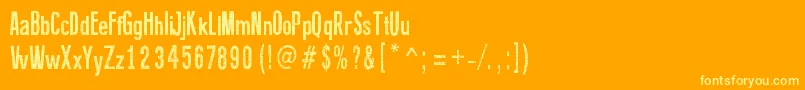FineEroded Font – Yellow Fonts on Orange Background