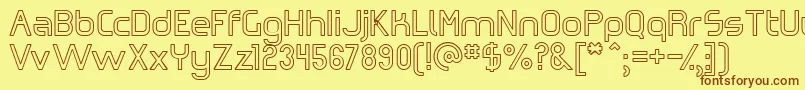 Omiczh Font – Brown Fonts on Yellow Background