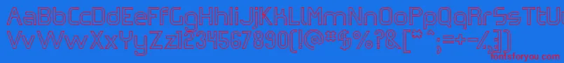 Omiczh Font – Red Fonts on Blue Background