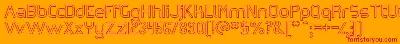 Omiczh Font – Red Fonts on Orange Background