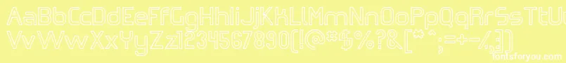 Omiczh Font – White Fonts on Yellow Background