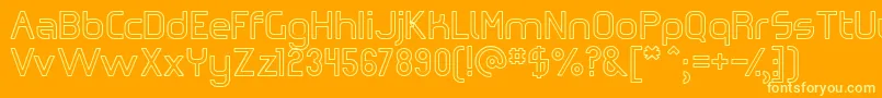 Omiczh Font – Yellow Fonts on Orange Background