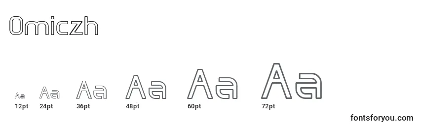 Omiczh Font Sizes