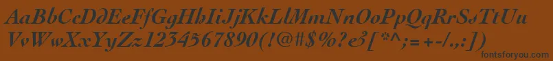 CochinLtBoldItalic Font – Black Fonts on Brown Background