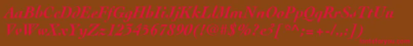 CochinLtBoldItalic Font – Red Fonts on Brown Background
