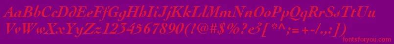 fuente CochinLtBoldItalic – Fuentes Rojas Sobre Fondo Morado