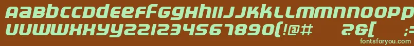 Electrbi Font – Green Fonts on Brown Background