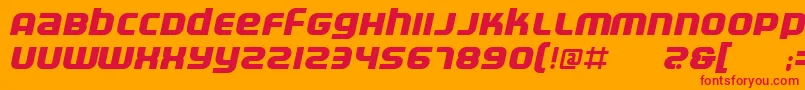 Electrbi Font – Red Fonts on Orange Background