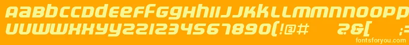 Electrbi Font – Yellow Fonts on Orange Background