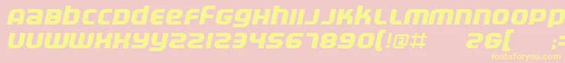 Electrbi Font – Yellow Fonts on Pink Background