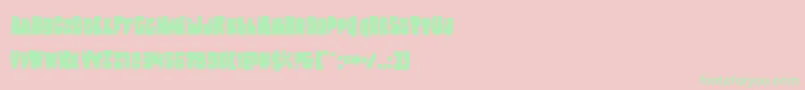 Nobodyhome Font – Green Fonts on Pink Background