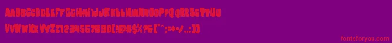 フォントNobodyhome – 紫の背景に赤い文字