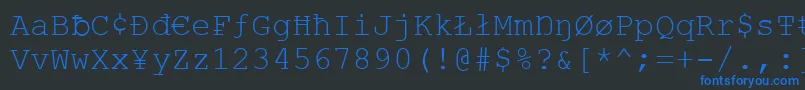 Vandaloop Font – Blue Fonts on Black Background