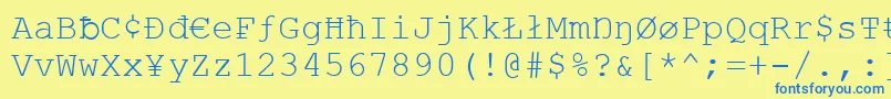 Vandaloop Font – Blue Fonts on Yellow Background