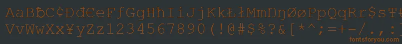 Vandaloop Font – Brown Fonts on Black Background