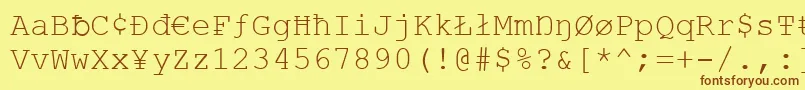 Шрифт Vandaloop – коричневые шрифты на жёлтом фоне