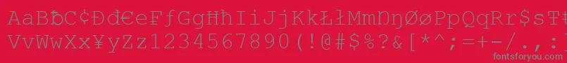 Vandaloop Font – Gray Fonts on Red Background