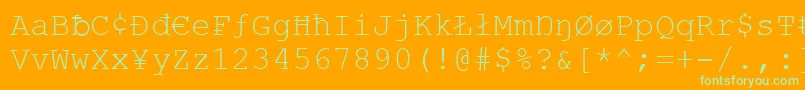 Vandaloop Font – Green Fonts on Orange Background